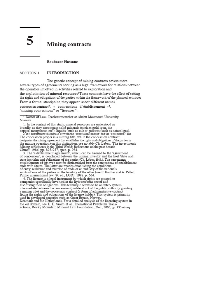 mining contract | PDF | Joint Venture | Mineral Rights