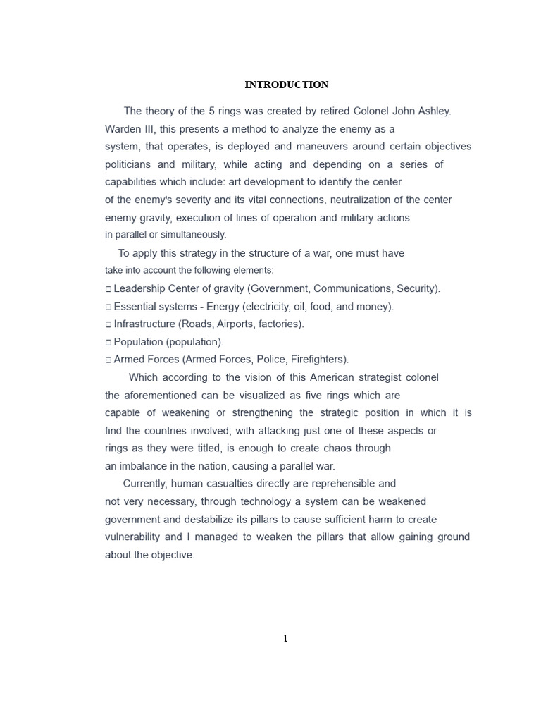 Understanding Warden's 5 Rings Theory | PDF | Military | Infrastructure