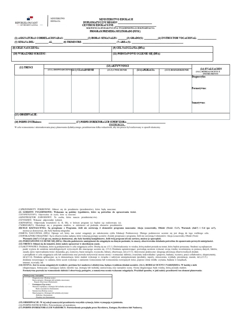 Planowanie Premedia Multigrado | PDF