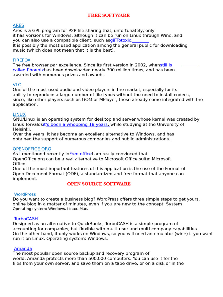 examples of licensed software | PDF | Linux | Zip (File Format)