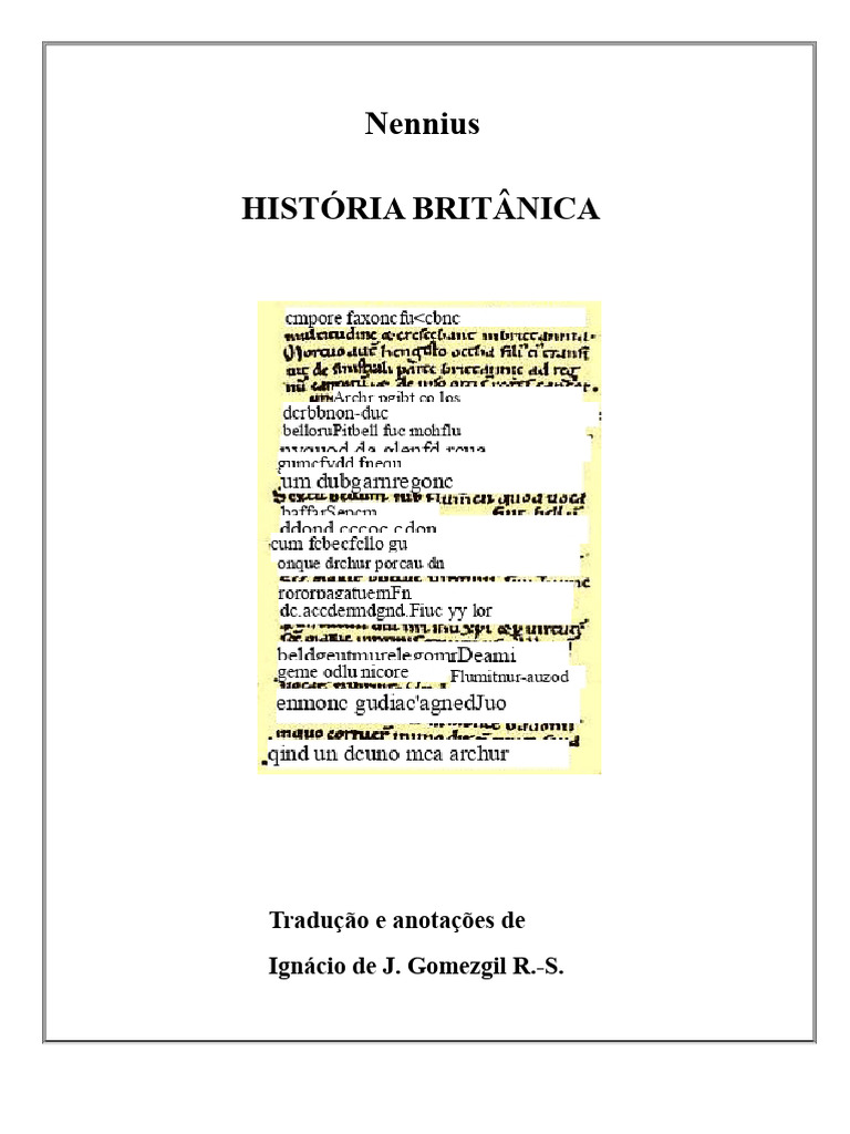 História Britânica de Nennius: Tradução e Anotações | PDF | Eneias ...