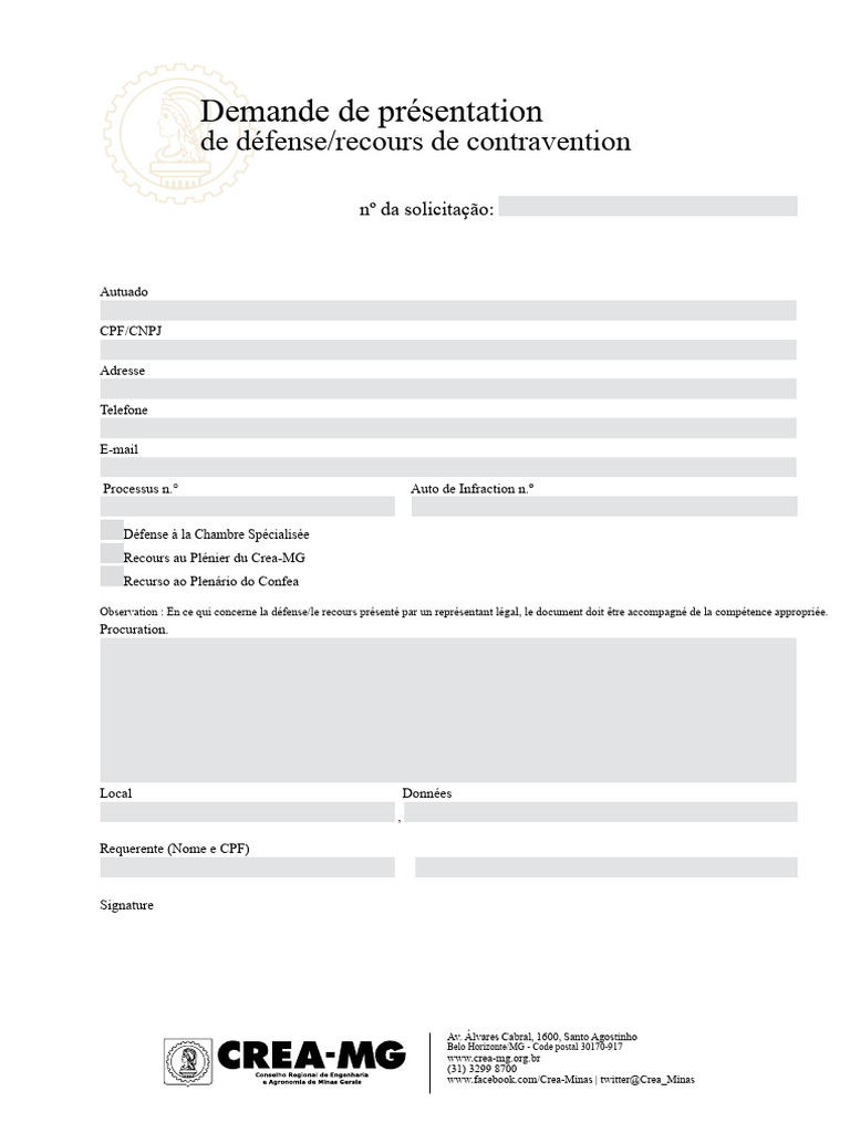 Demande de recours pour contravention | PDF