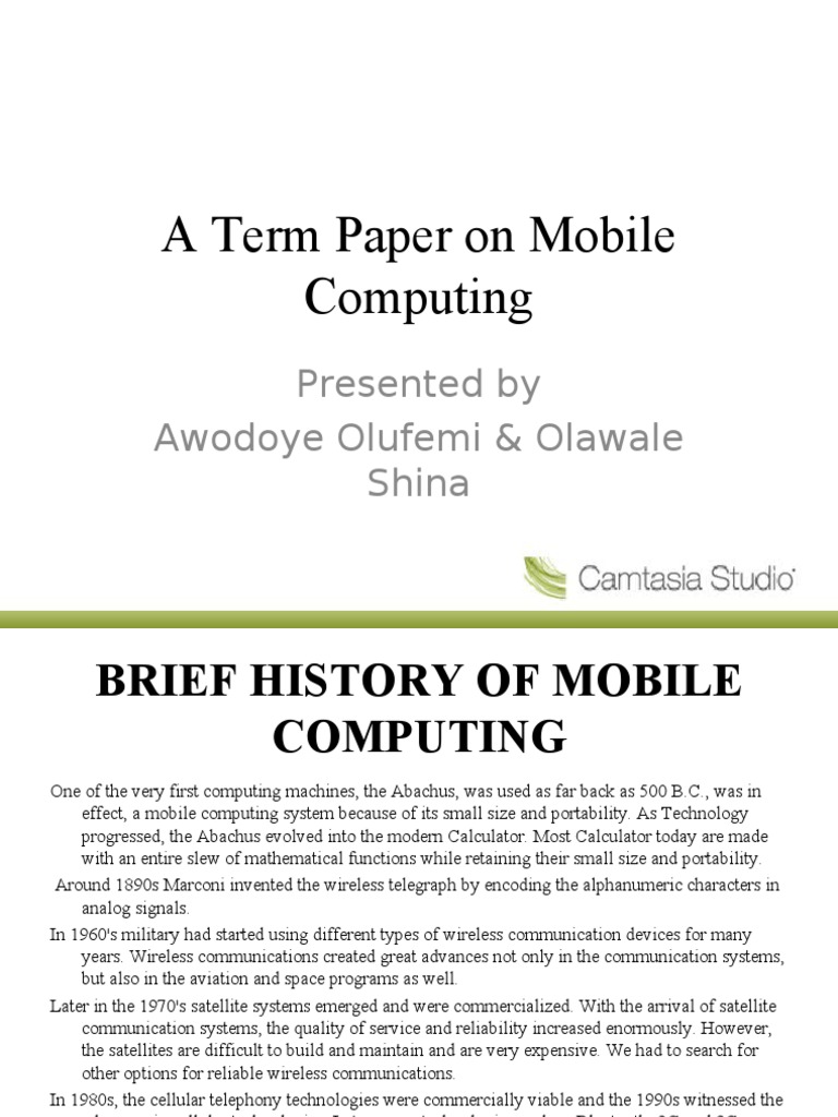 Mobile Computing Slides | PDF | Personal Digital Assistant | Mobile ...