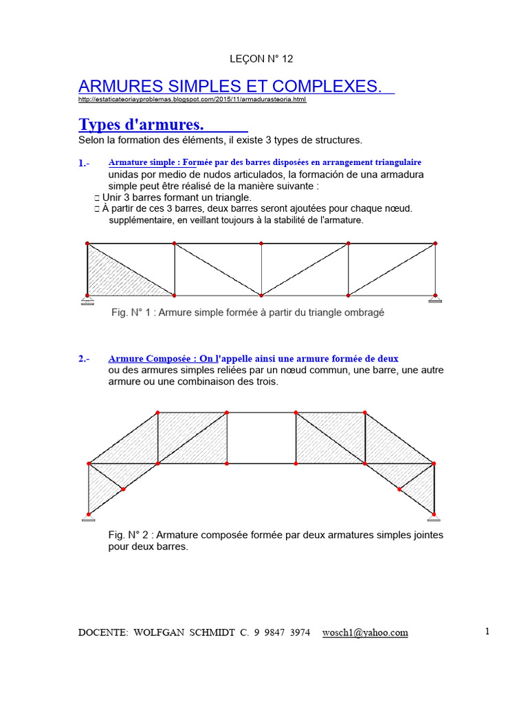 Types d'armures : simples et complexes | PDF | Calcul des structures et ...