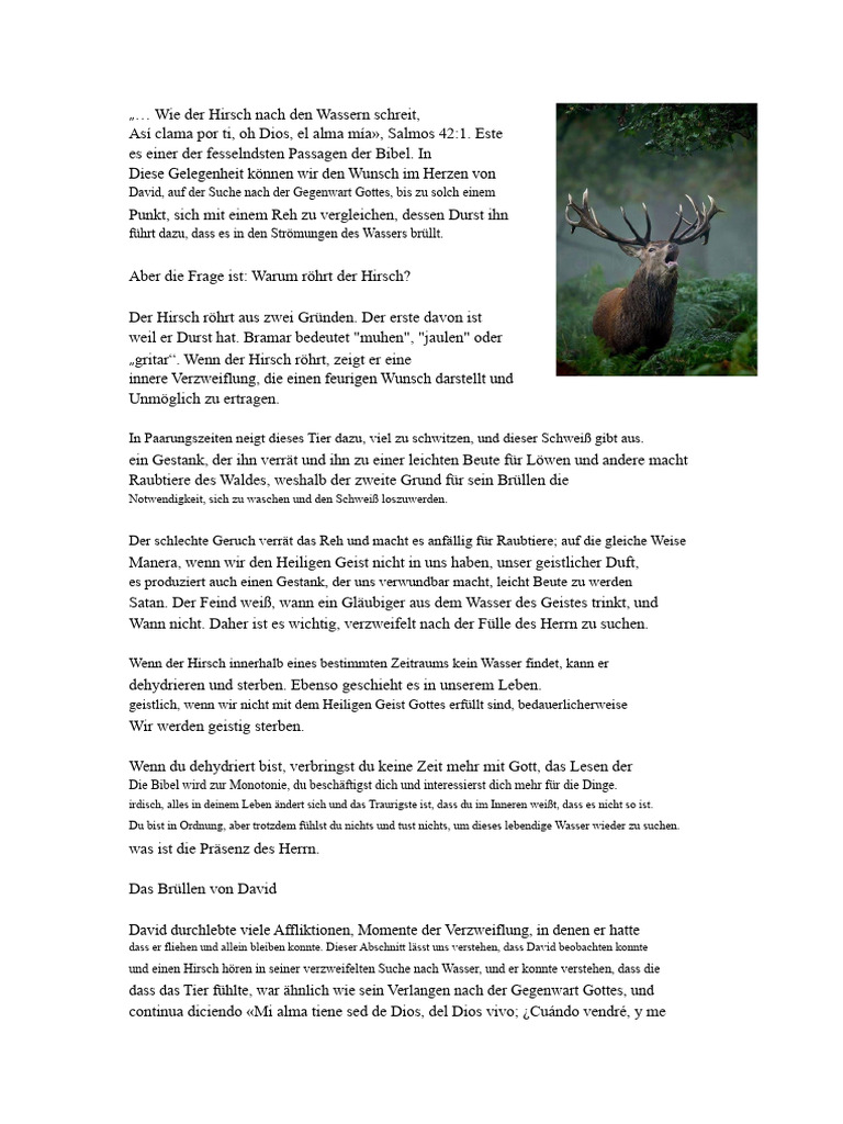 Wie Der Hirsch Nach Den Wasserströmen Ruft | PDF