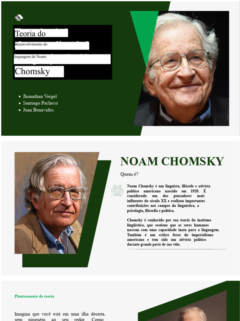 Teoria do Inatismo Linguístico de Chomsky | PDF | Linguística | Gramática