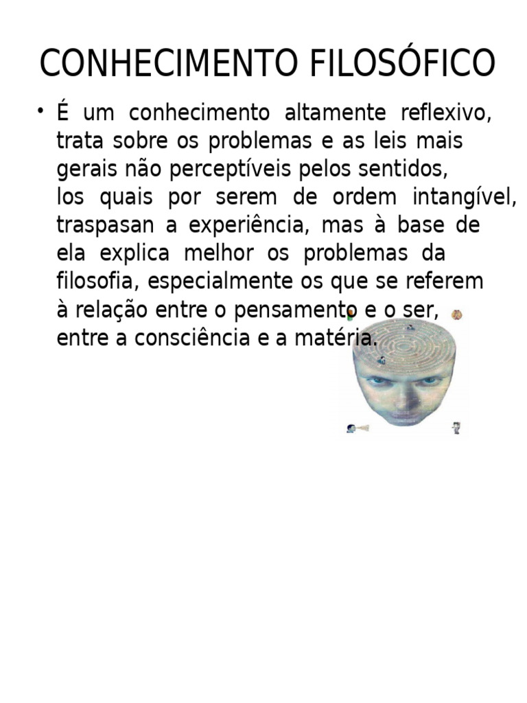 Características do Conhecimento Filosófico | PDF