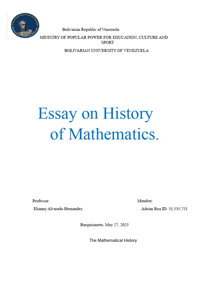 History of Mathematics Overview | PDF | Mathematics | Geometry