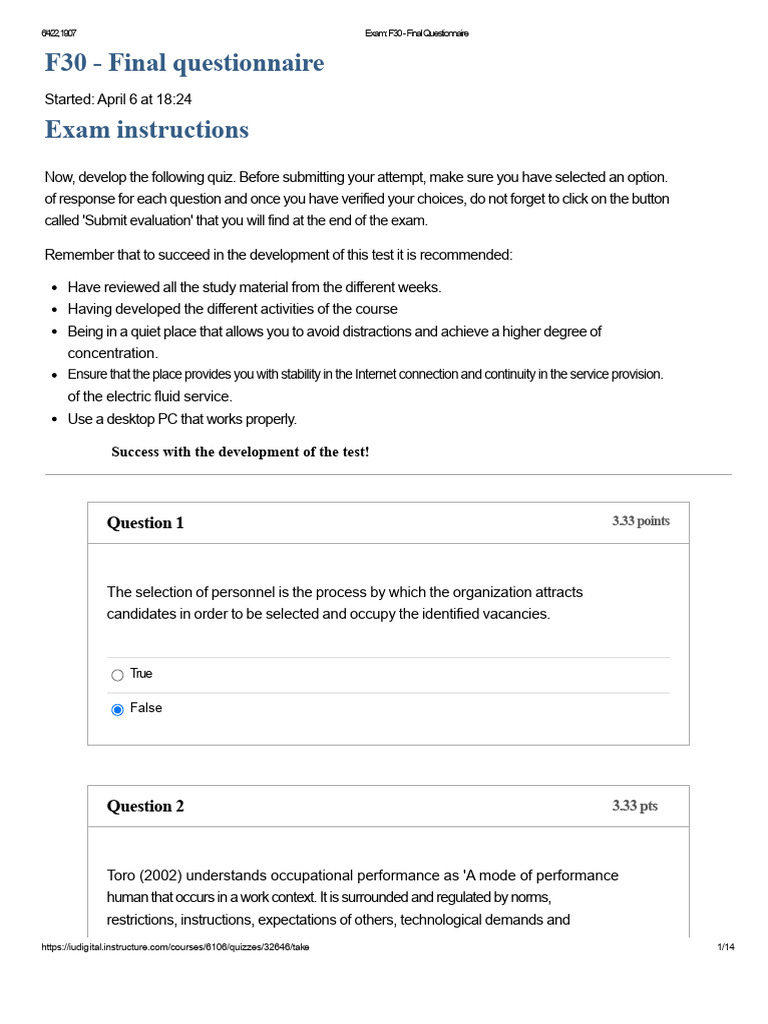 Final Questionnaire for Human Resources Exam | PDF | Talent Management ...