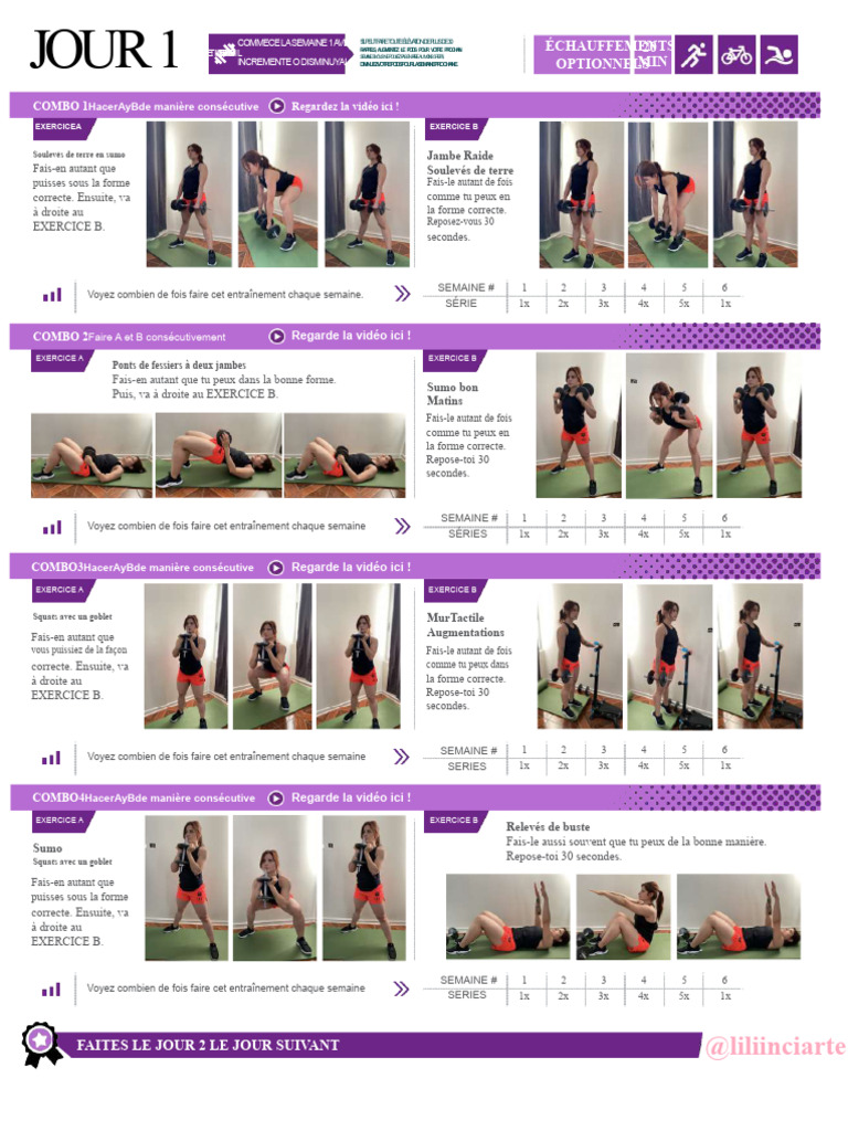 Programme d'entraînement hebdomadaire | PDF