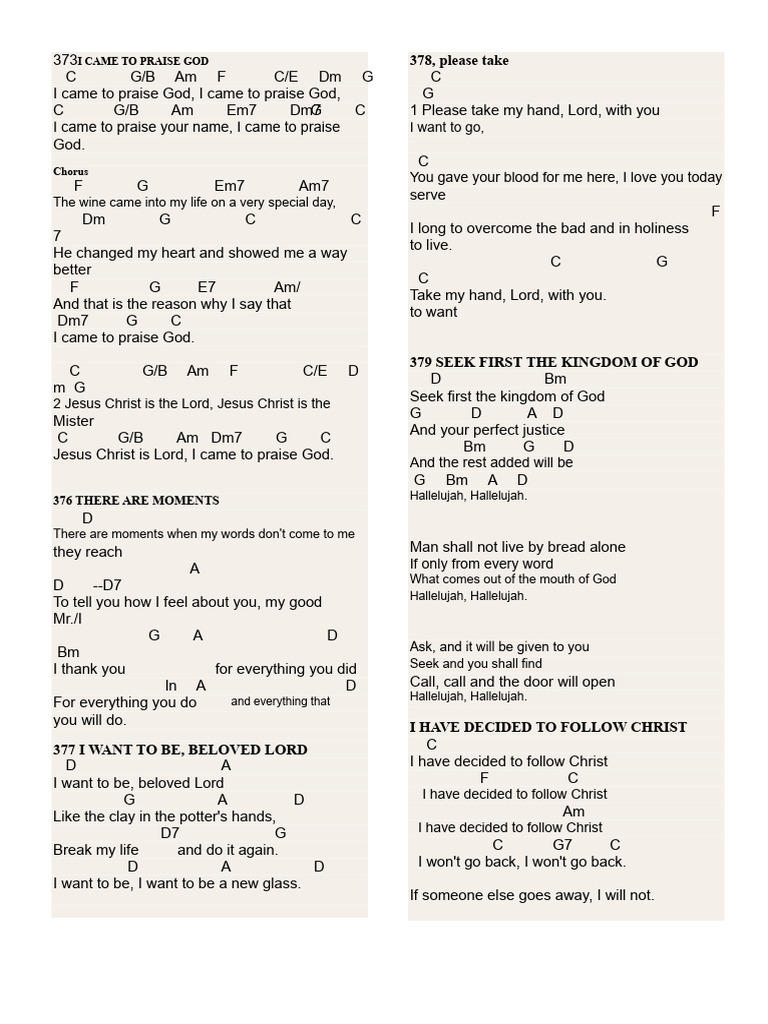 Worship Songs and Lyrics Collection | PDF | Glory (Religion) | Jesus