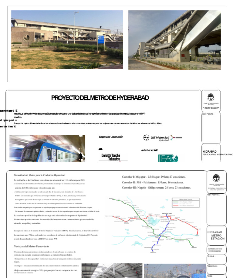 Proyecto Metro de Hyderabad: Beneficios y Diseño | PDF | Tránsito ...