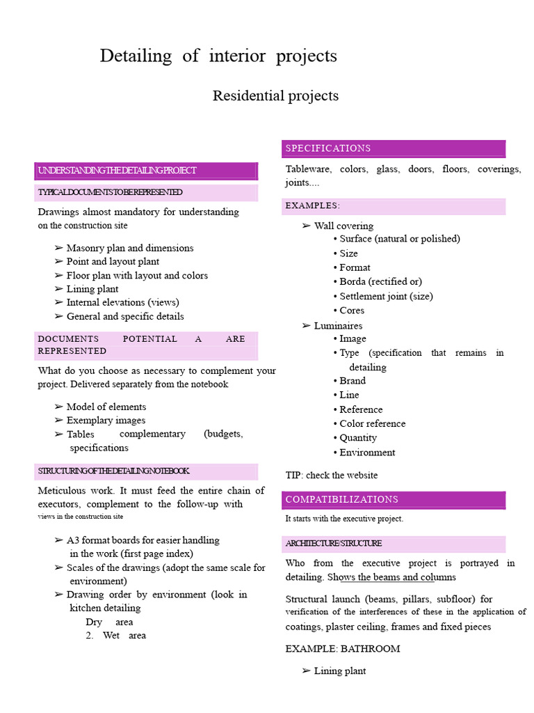Interior Project Detailing Guide | PDF | Building Engineering ...