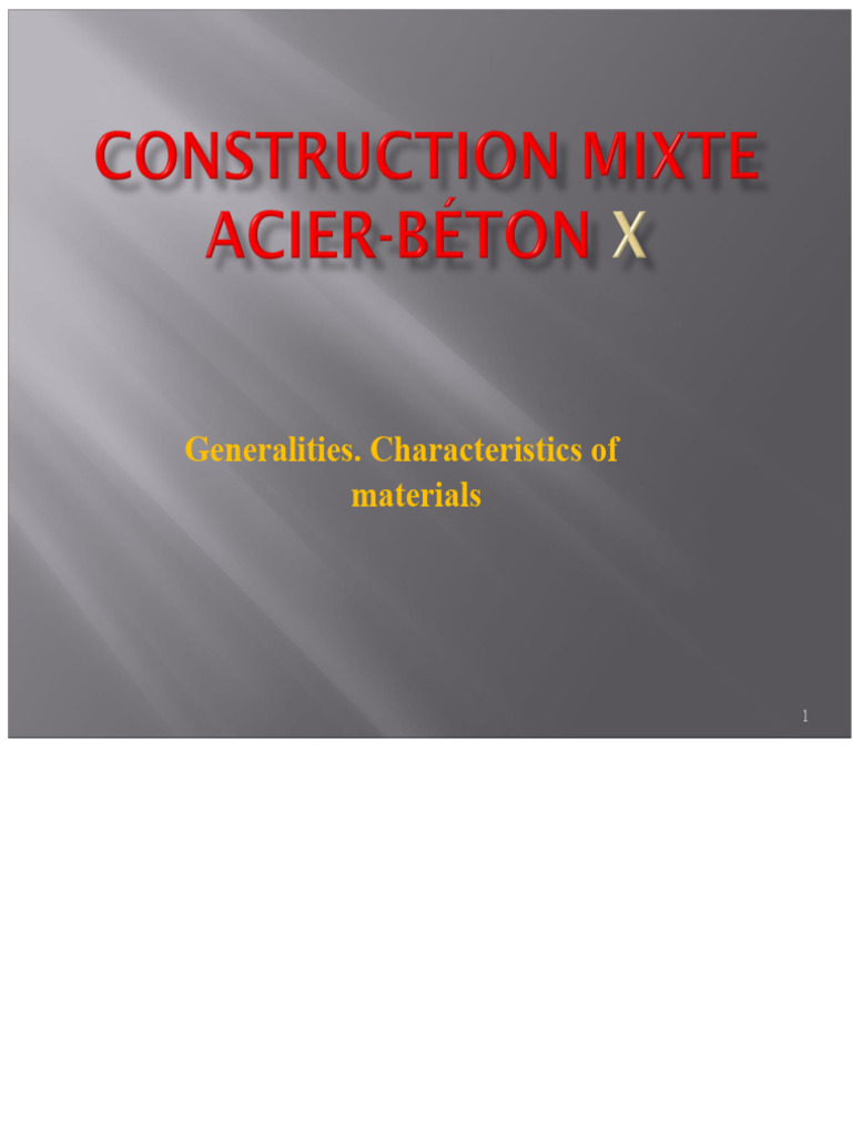 Mixed Construction: Steel and Concrete | PDF | Beam (Structure) | Concrete