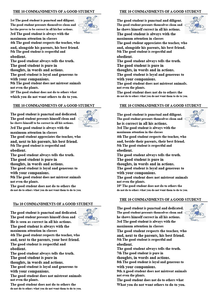 10 Commandments for Good Students | PDF | Military Operations | Battles