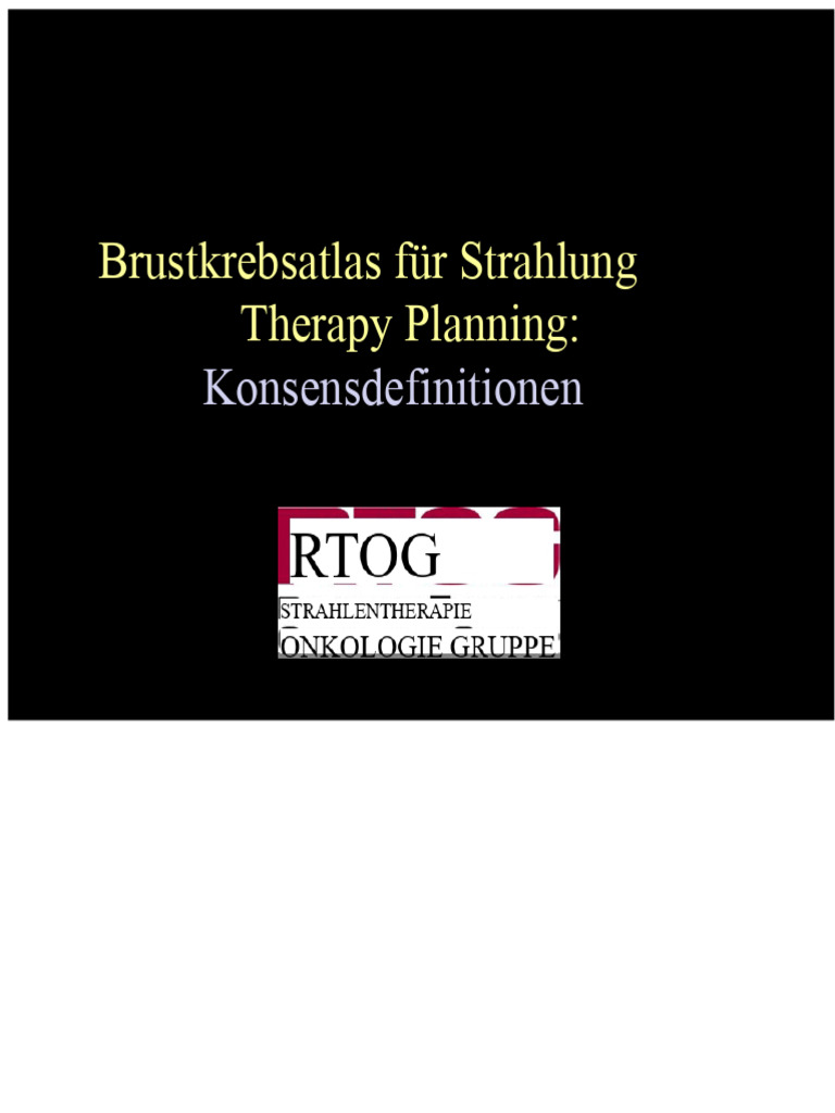 RTOG Brustkrebsatlas Für Die Strahlentherapieplanung | PDF