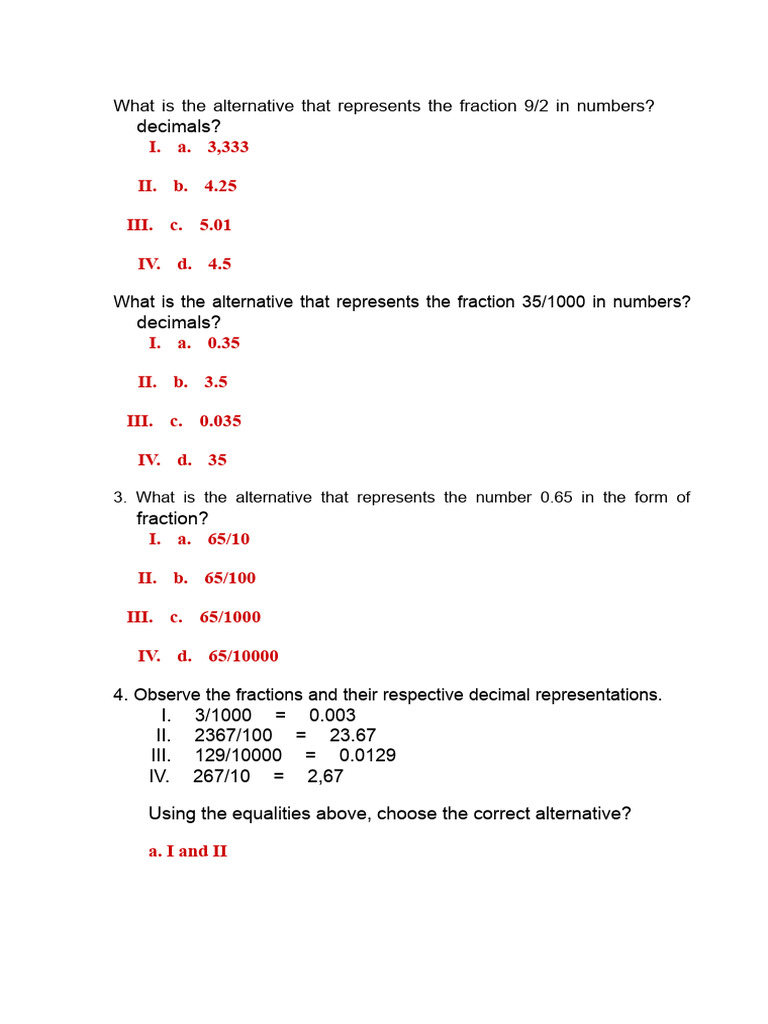 Understanding Fractions and Decimals | PDF | Decimal | Numbers
