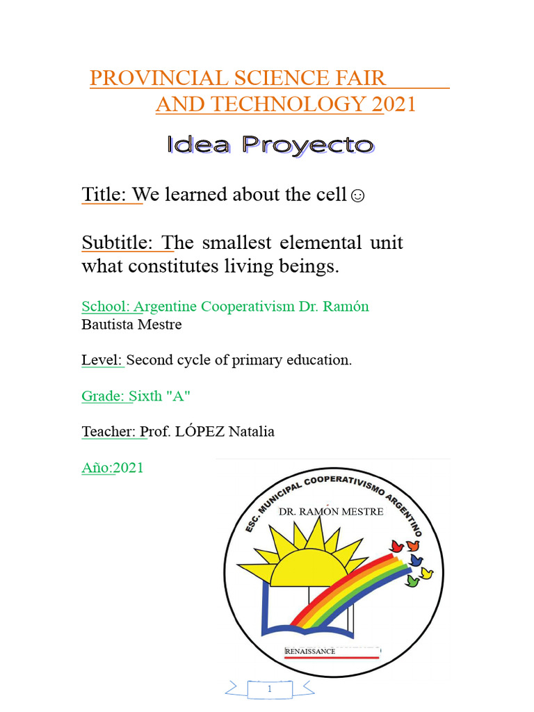 Exploring Cells: A Student Project | PDF | Knowledge | Science