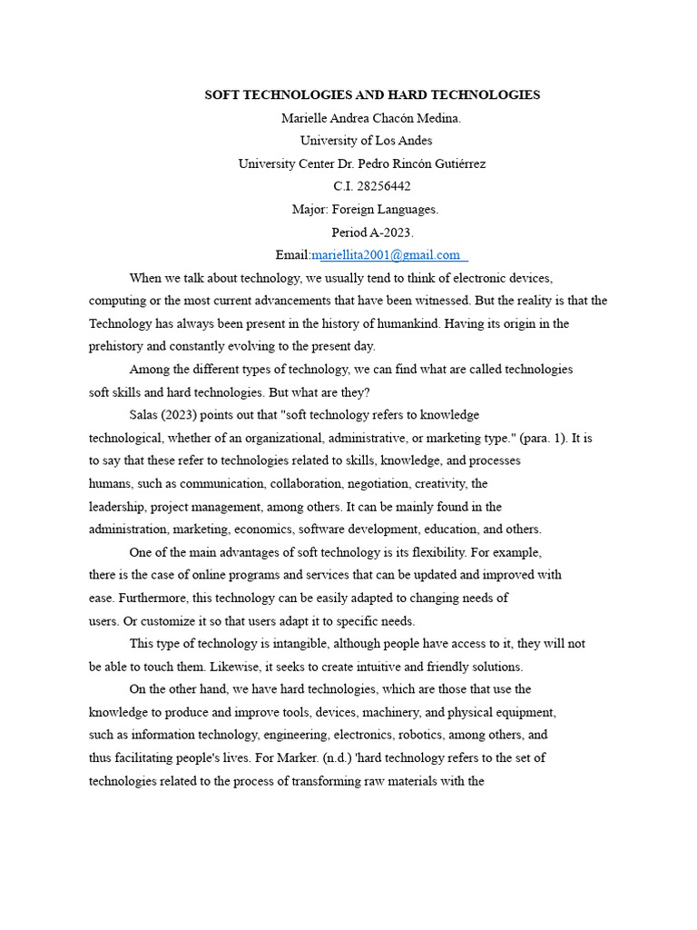Understanding Soft and Hard Technologies | PDF | Educational Technology ...