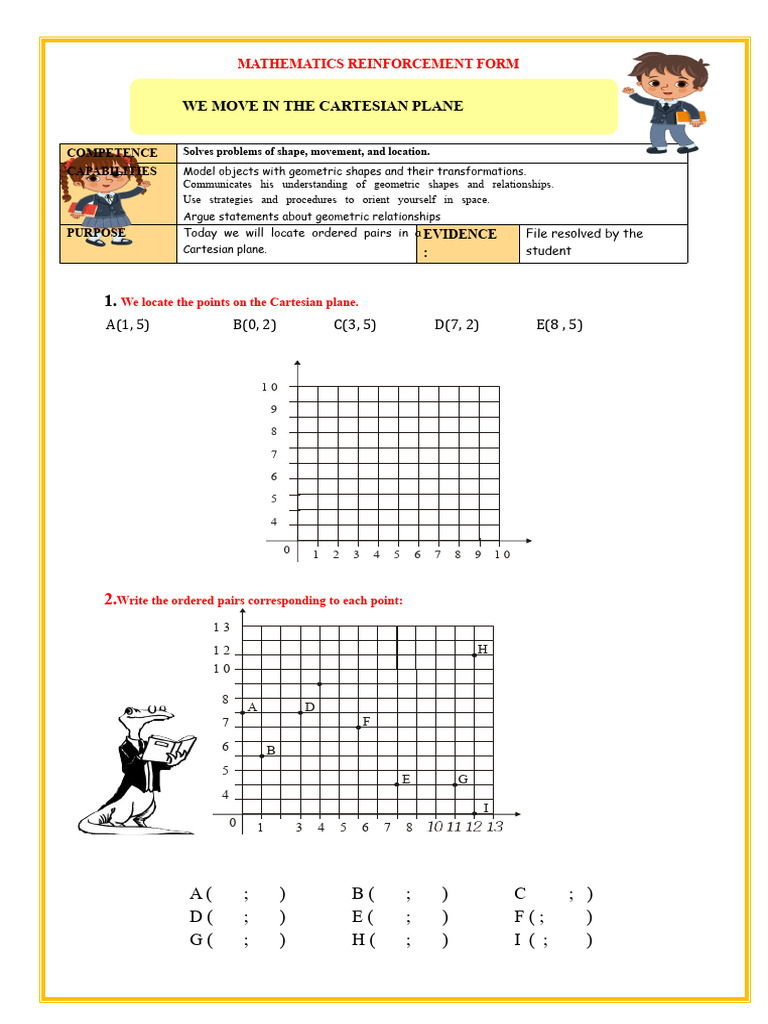 REINFORCEMENT-MAT-WE MOVE IN THE CARTESIAN PLANE | PDF | Cartesian ...