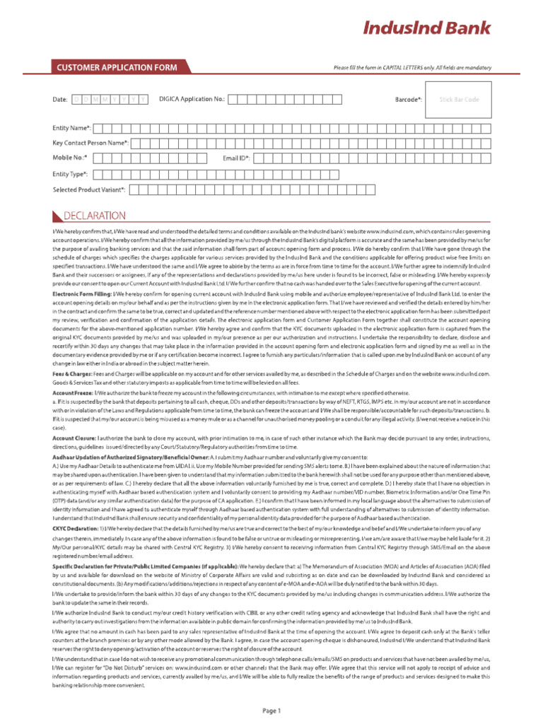 Caf Application Form New | PDF