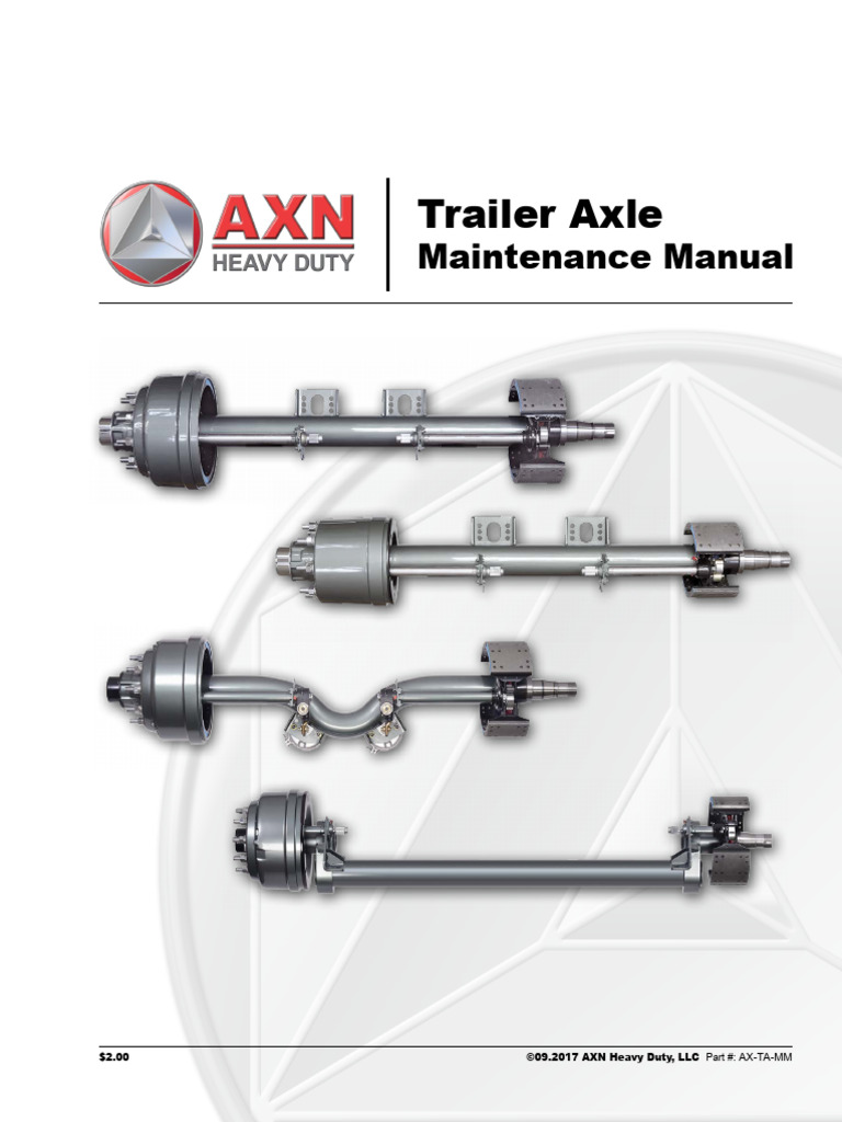 Trailer Axle: Maintenance Manual | PDF | Axle | Trailer (Vehicle)