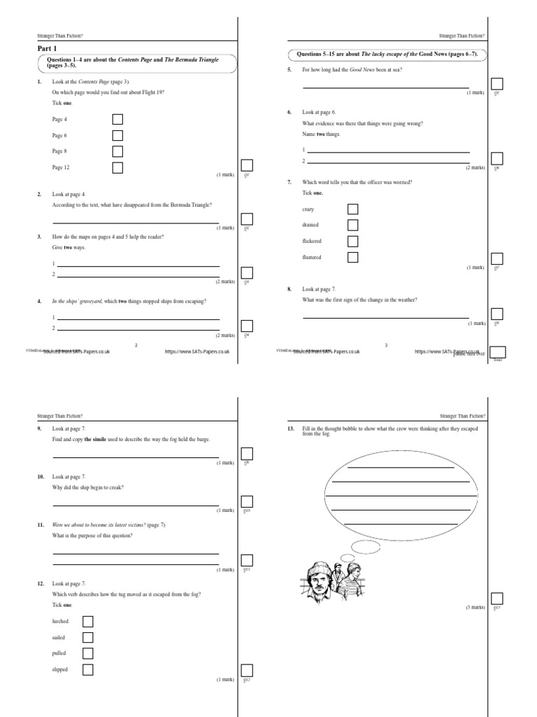 Bermuda Triangle Reading Comprehension Test | PDF