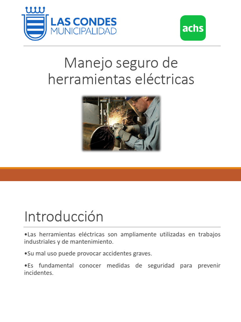 Seguridad en el Manejo de Herramientas Eléctricas | PDF | Aislador ...