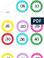 CIRCLE POLKA DOT Numbers by 5 For Clock