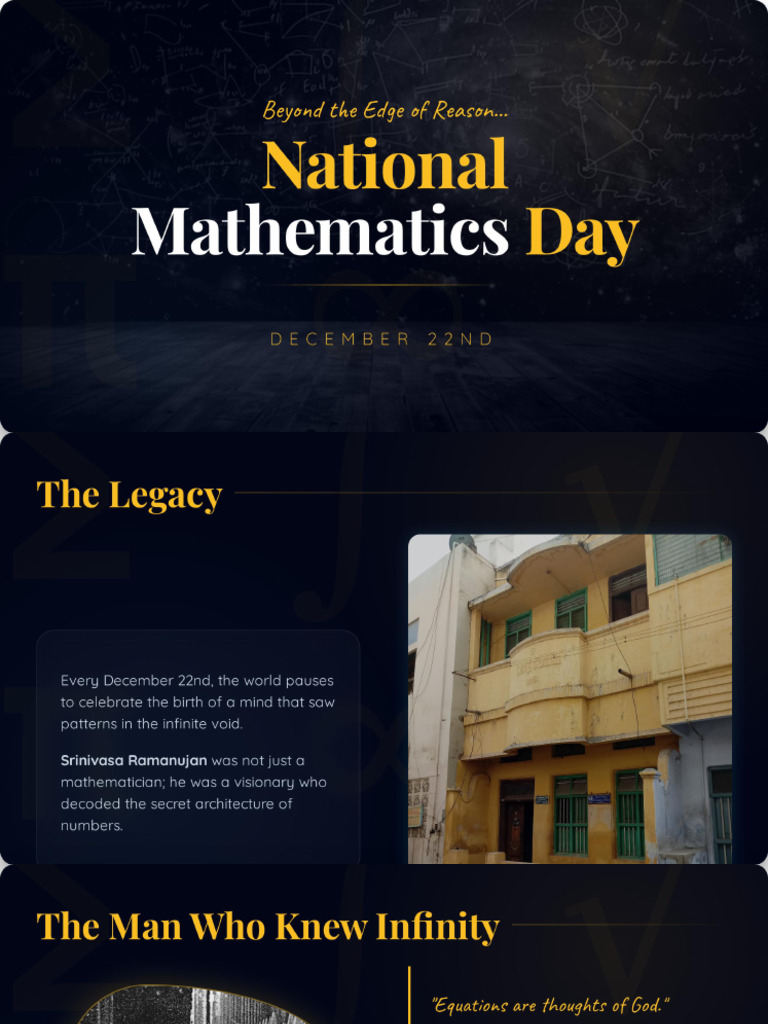 National Mathematics Day | PDF