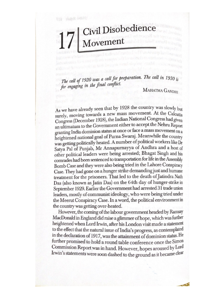 Civil Disobedience Movement | PDF