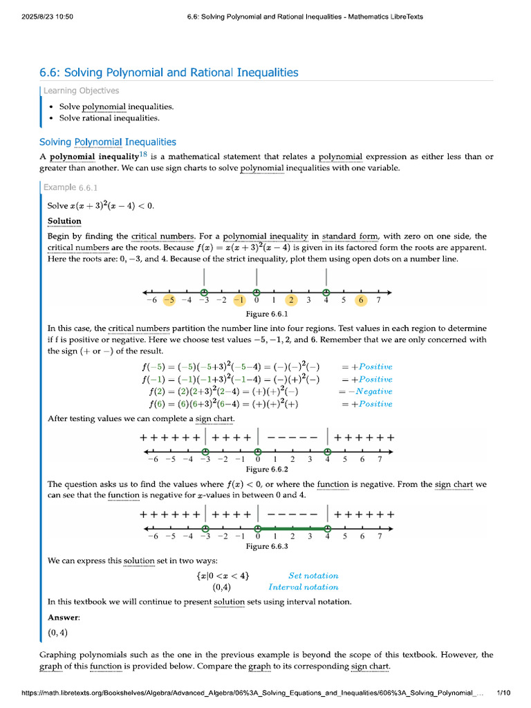Polynomial Rational Inequalities | PDF