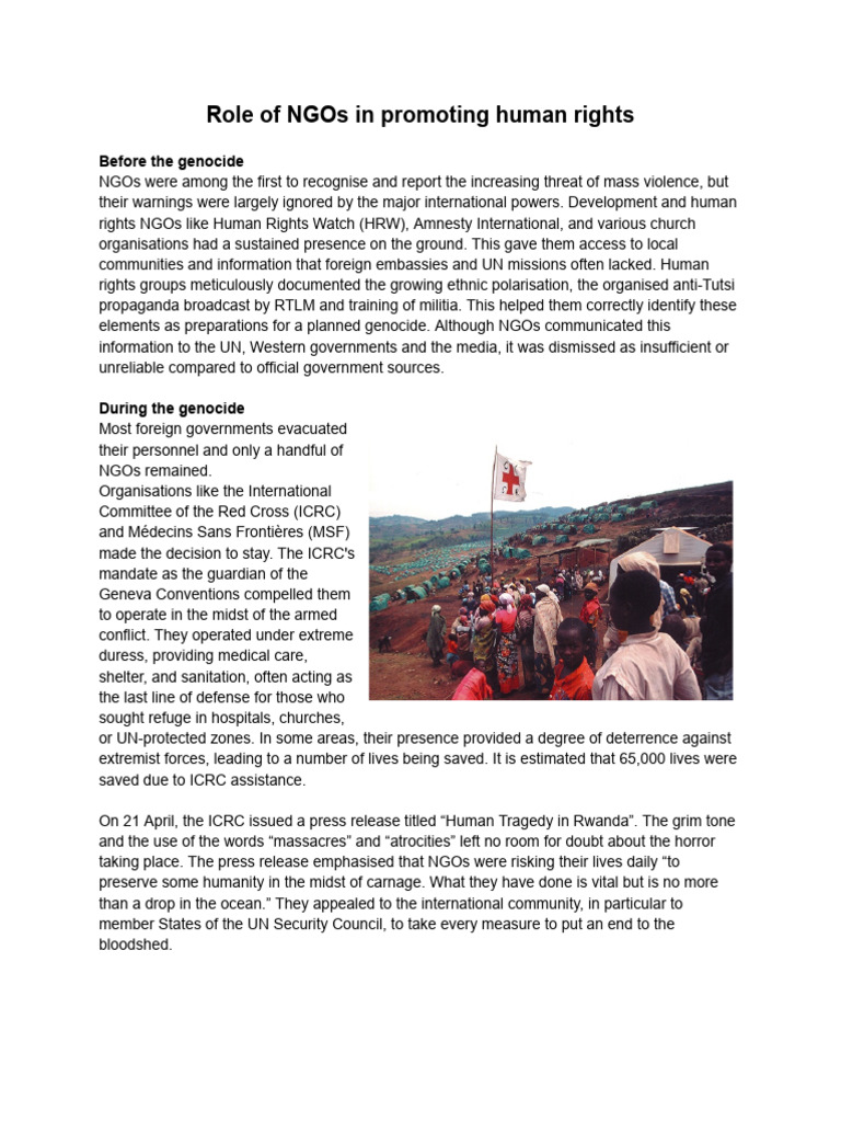 NGOs' Impact on Human Rights in Rwanda | PDF | Médecins Sans Frontières ...