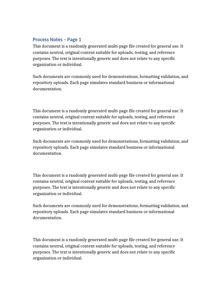 Generic Multi-Page Document Template | PDF | Document | Computing