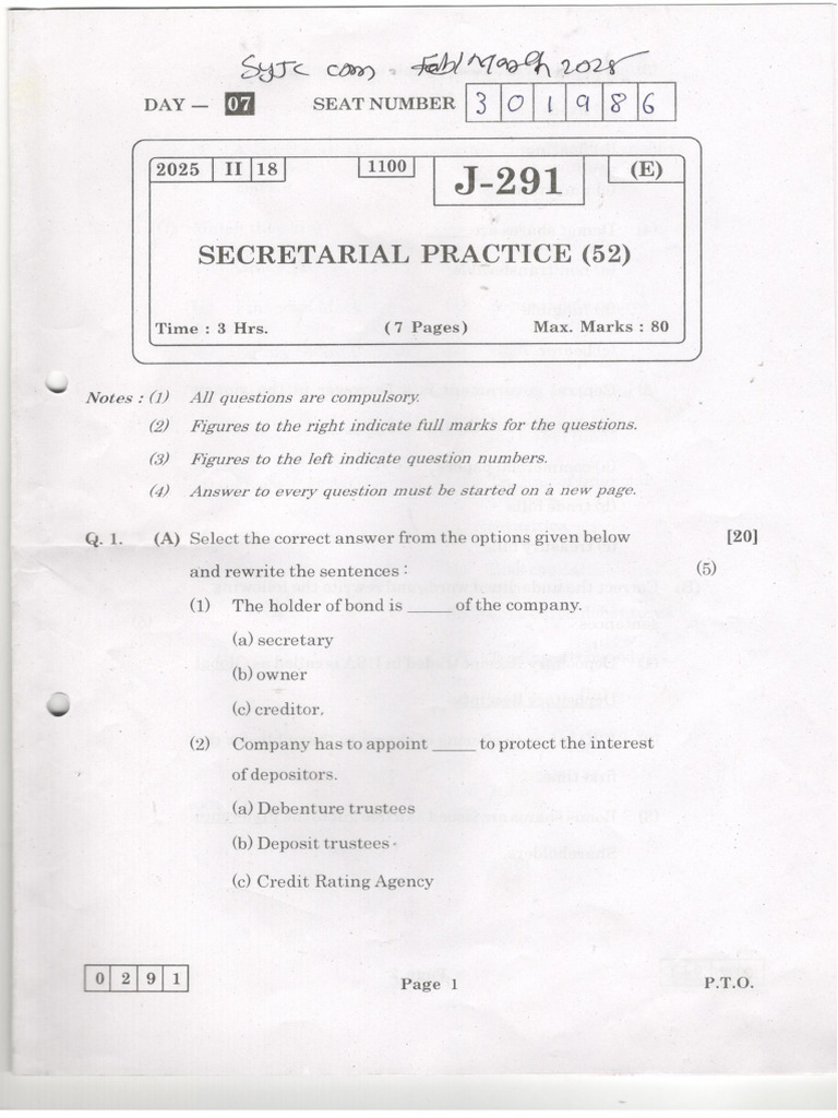 Secretarial Practice | PDF