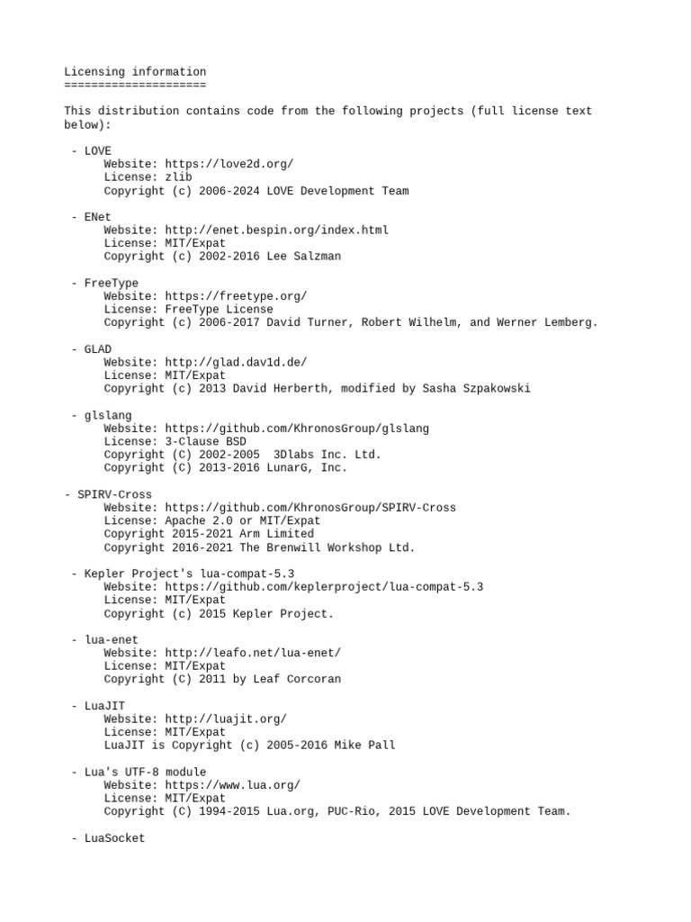Open Source Licensing Information | PDF | Free Software | Library ...