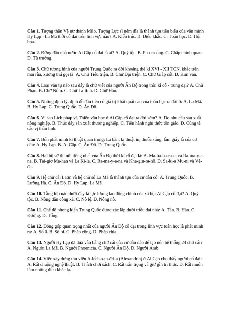 Lich Su 10 | PDF