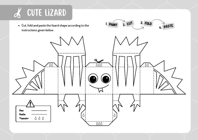Green Cute Cut Fold Paste Lizard Worksheet - 20251216 - 083105 - 0000 | PDF