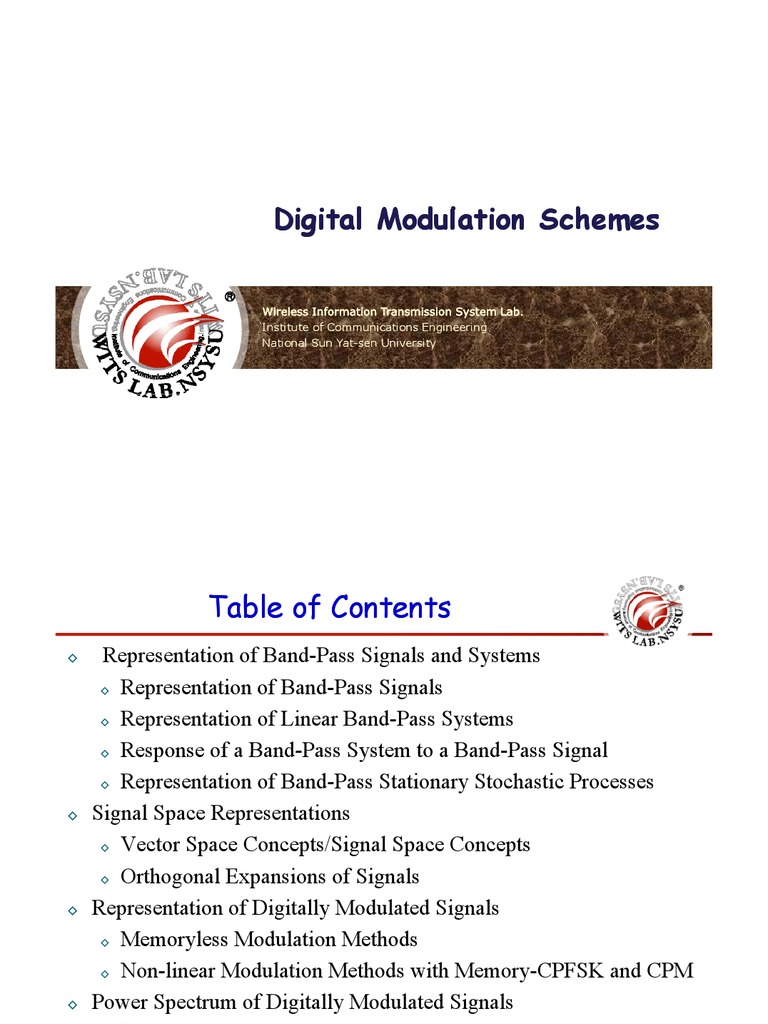 Digital Modulation for Engineers | PDF | Modulation | Spectral Density