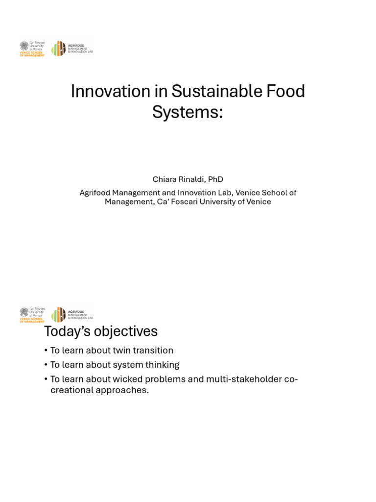 Sustainable Food Systems Innovation | PDF | Sustainability | Governance