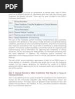 Multiaxial Diagnosis As Per DSM IV TR in Psychiatry