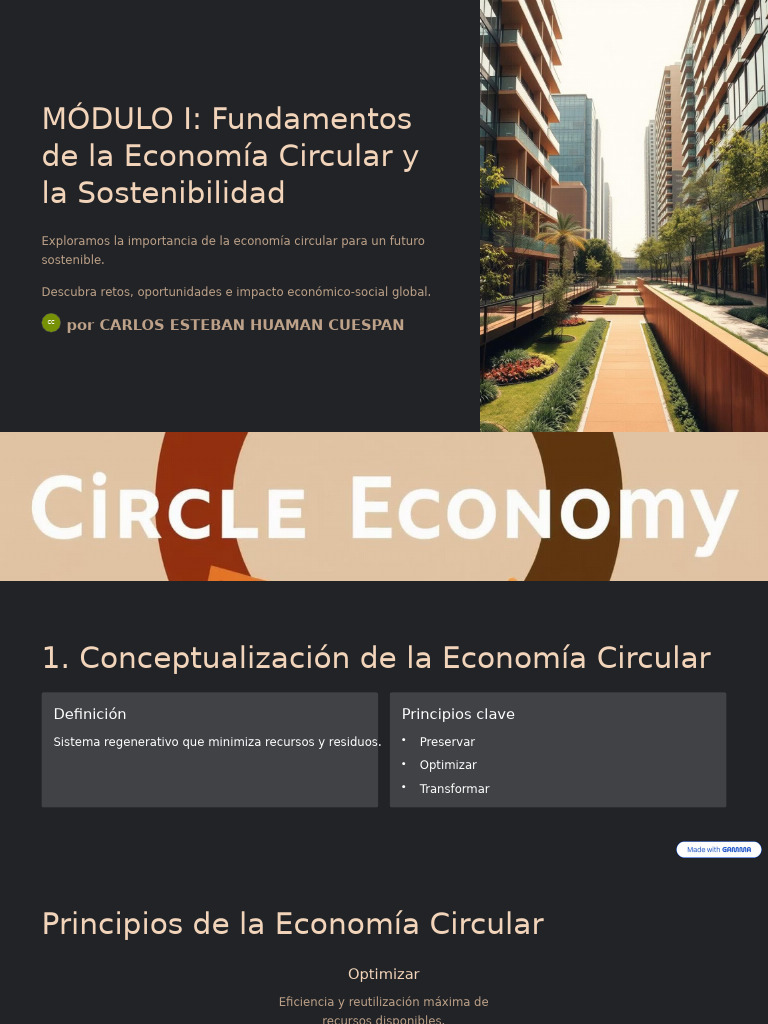 MODULO I Fundamentos de La Economia Circular y La Sostenibilidad | PDF ...