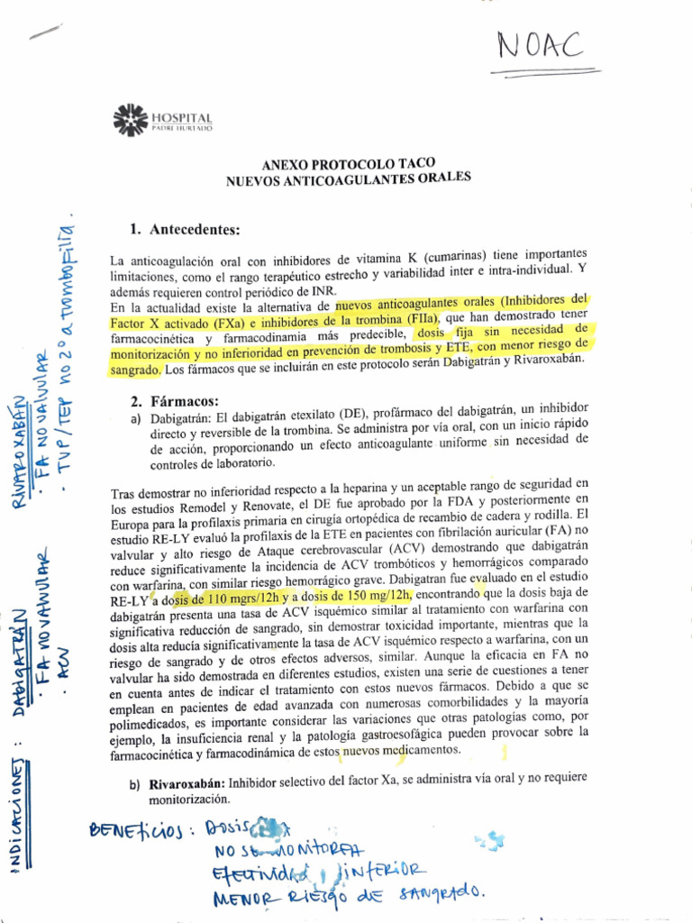 Protocolo DOAC | PDF