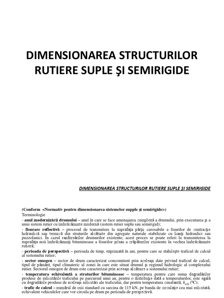 Dimensionarea Structurilor Rutiere Suple Şi Semirigide | PDF
