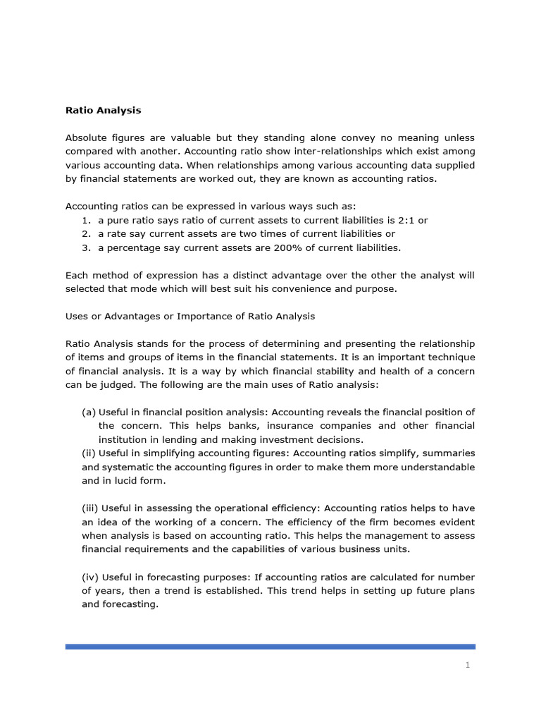 Financial Ratio Analysis Overview | PDF | Debits And Credits | Equity ...