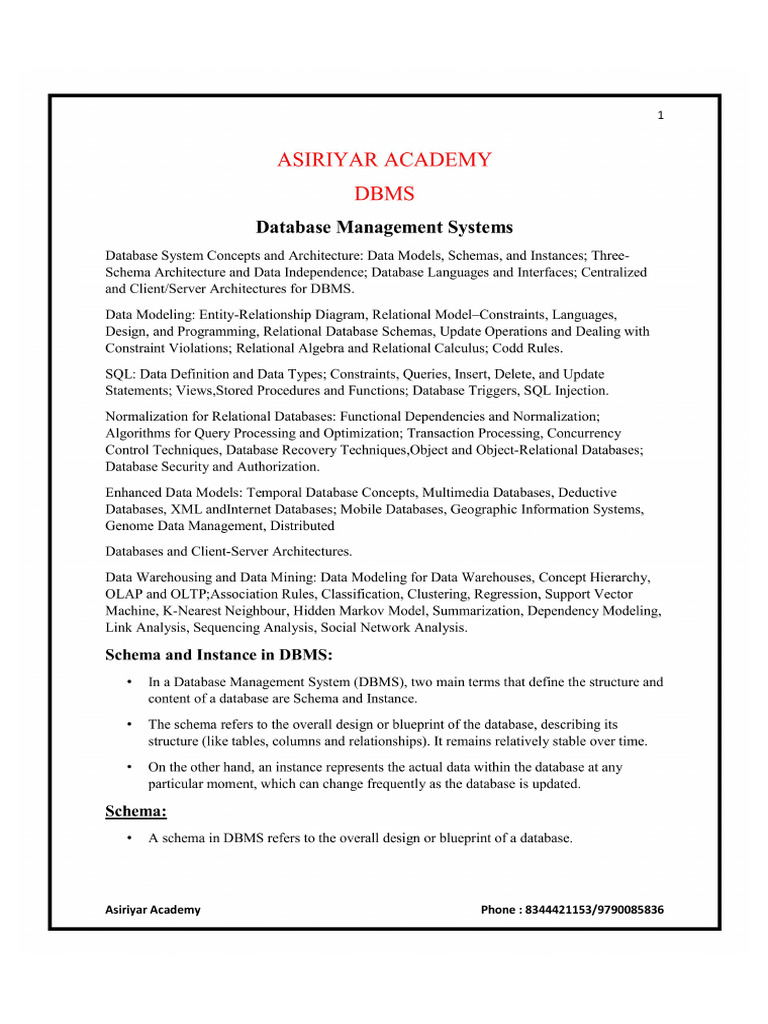 DBMS Full Notes | PDF