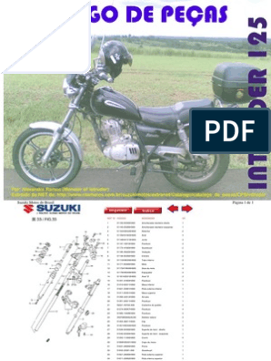 Paralama E Lanterna Suzuki Intruder 125 2010 2011 2012