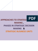 Approaches To Strategic Decision Making, Phases in