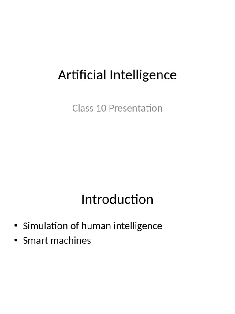 Overview of Artificial Intelligence | PDF