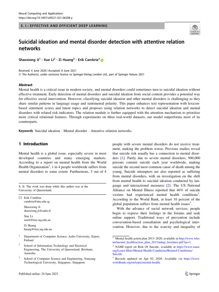 ji2021 | PDF | Mental Disorder | Major Depressive Disorder